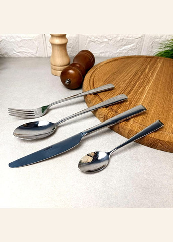 Набір квадратних столових приладів 24пр з нержавіючої сталі (ar0724TS) Ardesto (303209878)