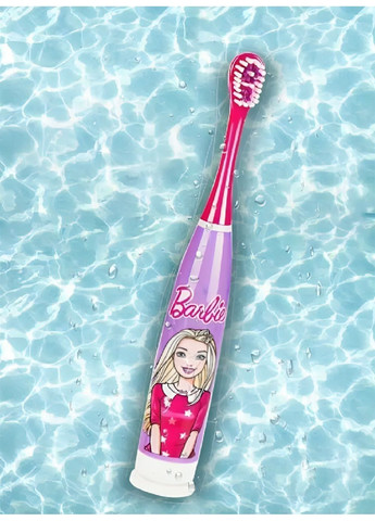 Дитяча електрична зубна щітка із запасною насадкою роботою від батарейок для дітей малюків дівчаток (481618-Prob) Барбі Unbranded (363988018)