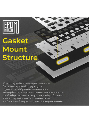 Клавиатура Shadow-X White (SHX-W-WL) EPOMAKER (323111337)