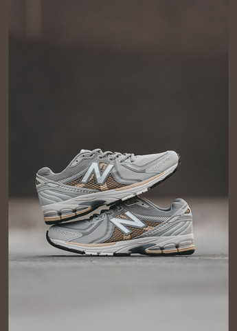 Серые демисезонные кроссовки мужские New Balance 860v2