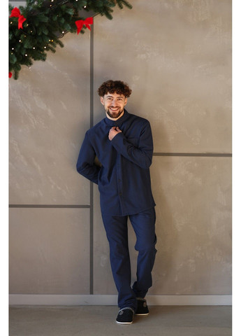 Піжама чоловіча фланель TOKYO SOFT синя Handy Wear (315705521)