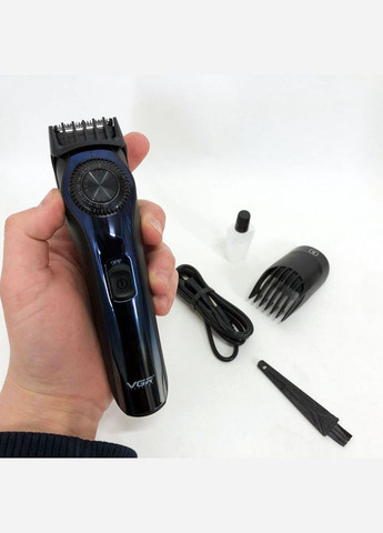 Профессиональный аккумуляторный триммер для бороды и усов с дисплеем и регулятором длин VGR v-080 (289362393)