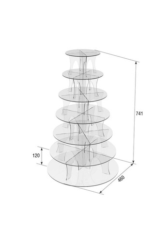 Підставка під торти і для кенді бару на 7 ярусів Ekostar (368306429)