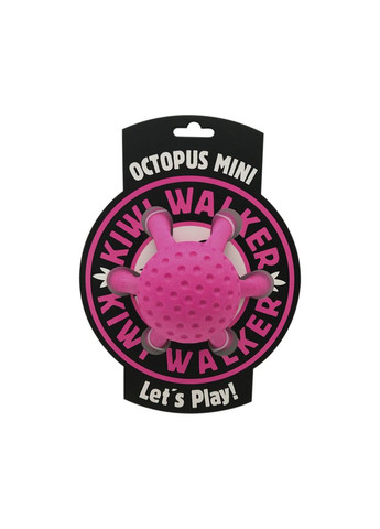 Игрушка для собак Осьминог 12 см, розовая, термопластичная резина. Kiwi Walker (292259771)
