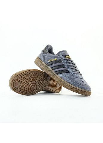 Сірі Осінні кросівки чоловічі і жіночі adidas spezial grey black brown | адідас спешел сірі No Brand