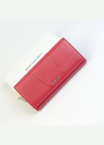 Розовый женский кожаный классический кошелек на кнопке No Brand (333300289)