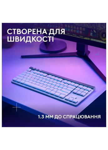 Клавіатура (920-012539) Logitech G515 TKL Lightspeed Tactile Bluetooth UA White (358065972)
