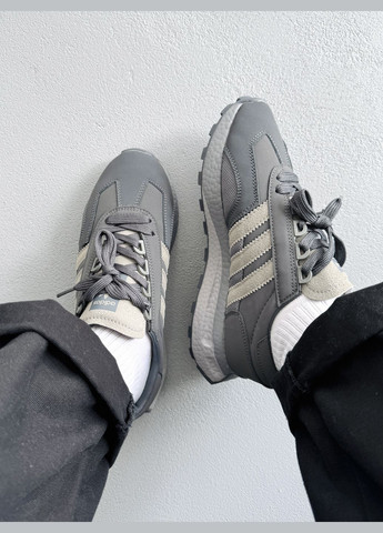 Черные демисезонные кроссовки мужские adidas retropy e5 black grey | адидас ретропы е5 черные серые No Brand