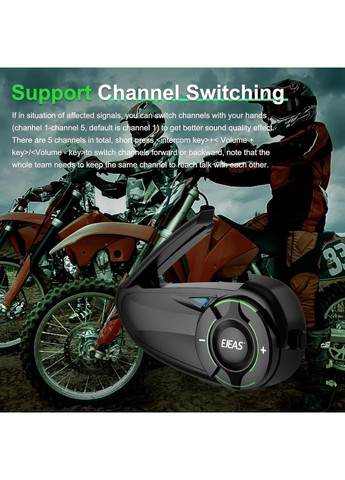 Мотогарнітура Q8, інтерком Bluetooth 1000м з CVC шумозаглушенням, FM, IP67, 1200 мАг акумулятор, з Mesh 3.0 No Brand (346493705)