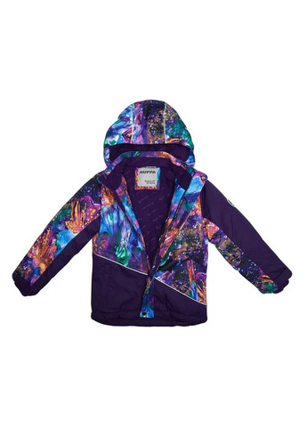 Біла куртка зимова alex 1, р.116, пурпурний з принтом/темно-ліловий () Huppa 17800130-11483-116
