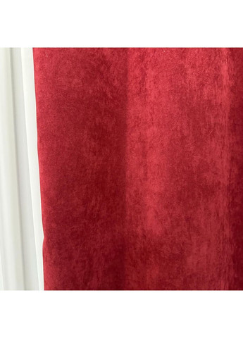 Комплект штор бордового цвета микровелюр "Luxury Touch" (2 шт. по 1.5x2.7 м) - готовы на тесьме. Роскошь и уют! No Brand (366561126)