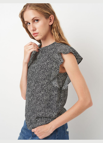 Чорна блуза з віскози Stradivarius