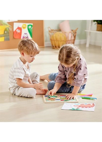 Пазл Динозаври з розмальовкою, 24 елементи () Hape E1641 (370499034)