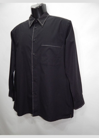 Черная классическая рубашка однотонная No Brand