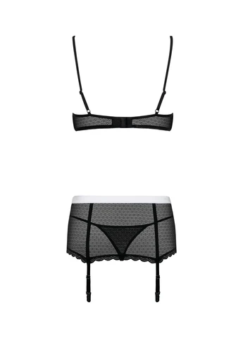 Эротический костюм горничной Maidme set 5pcs черно-белый - CherryLove Obsessive (282958982)