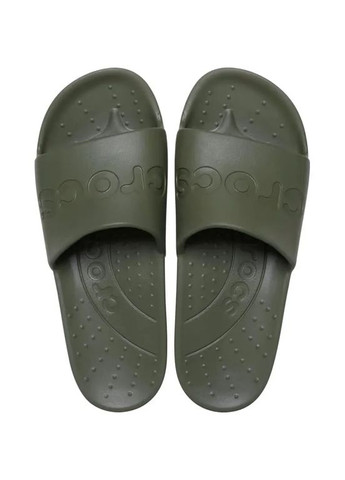 Темно-зеленые пляжные шлепанцы slide army green 210088 Crocs