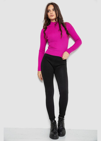 Фуксиновий (колору Фукія) водолазка жіноча в рубчик, колір світло-сірий, 214r91306 Ager