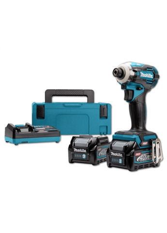 Аккумуляторный ударный гайковерт TD001GM201 XGT (40В, 220Нм, 1/4") + 2 АКБ BL4040, зарядное устройство DC40RA (4750) Makita (295040209)