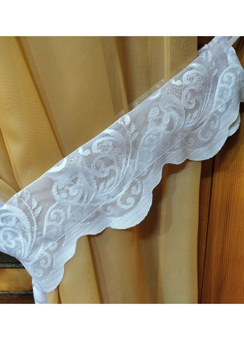 Занавеска короткая готовая Мэри золото жаккард грация No Brand (372133896)