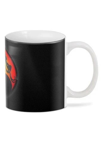 Чашка з принтом Mortal Kombat Мортал Комбат чорний фон MK.02.49 Кружка керамічна 0,33 GeekLand (378963008)