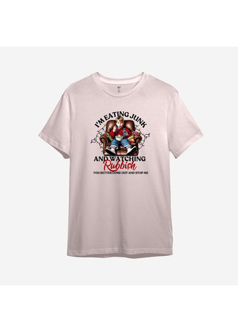 Новорічна футболка з принтом "I'm eating junk and watching Rubbish". Сам удома / Один вдома (10025672292) ТiШОТКА - (368567795)