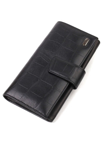 Вертикальне портмоне для документів чоловіче з натуральної шкіри з тисненням 21836 Чорне Canpellini (306881757)