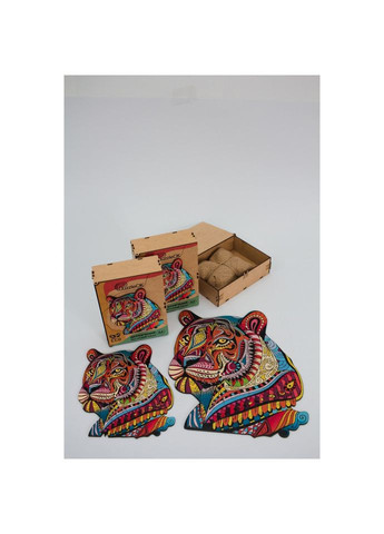 Фигурный деревянный пазл A3 "Загадочный тигр" PuzA303110, 129 деталей PuzzleOK (315352102)