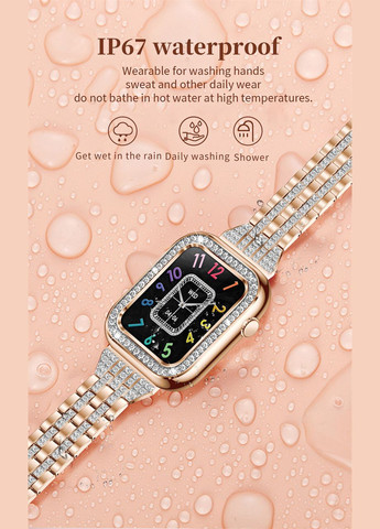 Смарт-годинник жіночий Diamond Elegance Smartwatch з функціями моніторингу здоров'я Lige (331146245)