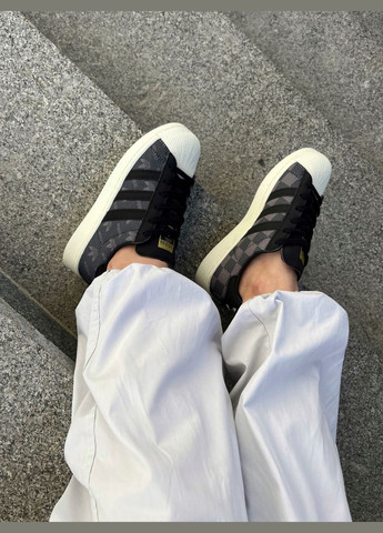 Кросівки жіночі і чоловічі Adidas Superstar x atmos Denim Pack black | Адідас Суперстар чорні No Brand чорні демісезони (316663582)