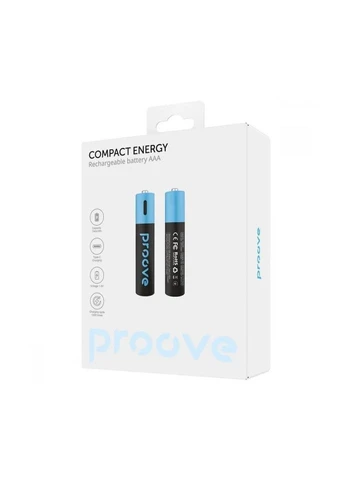 Акумулятор Compact Energy Li-ion 10440/AAA/HR03 1,5V 740mWh Type-C (2шт) Proove (370258051)