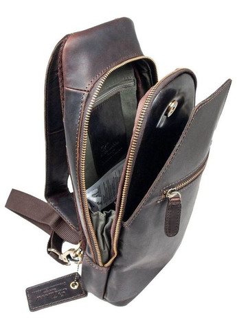 Сумка мужская планшет для документов рюкзак слинг в дорогу сумочка для телефона Темно-коричневый 34688 Ashwood (332612588)