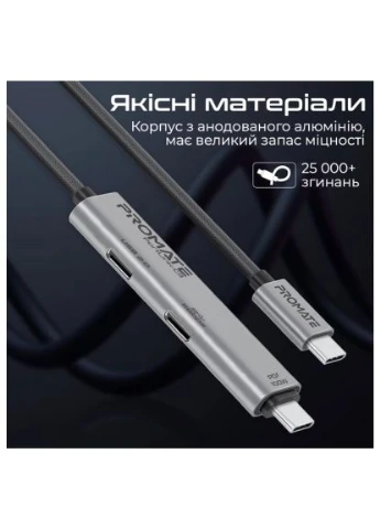 Дата-кабель (portlink-c3.black) Promate USB-C to USB-C 1.5m (401637299)