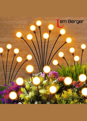 Светильник садовый, на солнечной батарее, 8 LED фонариков, теплое белое свечение, с автовключением, комплект 2 шт., 3309846 Lem Berger (315719698)