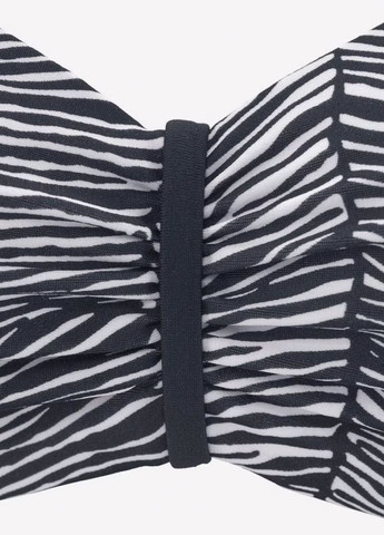 Черно-белый летний купальник с чашками бандо, бикини, балконет, раздельный Venice Beach