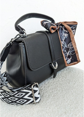 Модна жіноча сумка з екошкіри з декором-хустинкою InFashion Сумка (360751149)