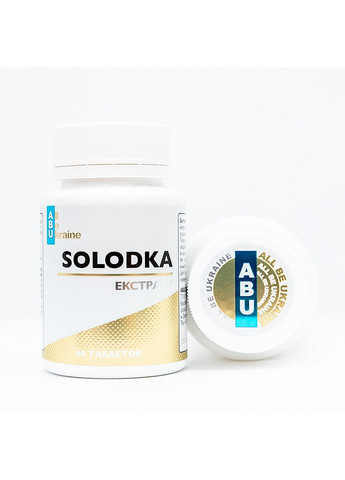 Екстракт кореня солодки Solodka, 60 таблеток ABU (All Be Ukraine) (292785612)