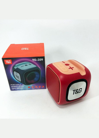 Портативная Bluetooth колонка TG359 7W с RGB-подсветкой. Цвет: корасный T&G (297443668)