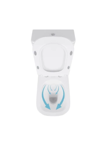 Унітаз-компакт Presto Quadro безобідковий із сидінням Soft-close QT24221215AW Qtap (396802487)