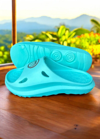 Бирюзовые спортивные, домашние, пляжные, откровенные, повседневные, кэжуал, вечерние шлепанцы женские пляжные No Brand