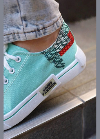 Зелені зеленого кольору на шнурівці Loretta Кеди жіночі