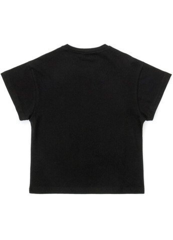 Чорна демісезонна футболка дитяча базова (7251.01-146b-black) A-yugi