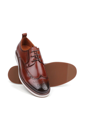 Коричневые мужские туфли qa767-30l-d273 коричневый кожа Miguel Miratez