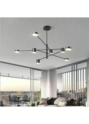 Люстра світлодіодна стельова LED світильник для квартири на стелю ледве 26862 Чорний 40-90х102х102 см. Sunnysky (335975659)