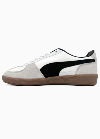 Кросівки жіночі і чоловічі Puma Palermo Leather White Grey Black Gum | Пума Палермо білі No Brand білі демісезони (339604419)