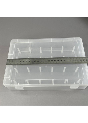 Пластиковый органайзер для нитей, на 24 катушки 6,3х19х27 см – прозрачный Plus-plus (354797974)