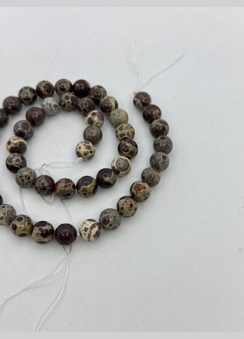 Яшмовой опал на нити без застежки 8 мм 40 см Серый (12488) No Brand (335425116)