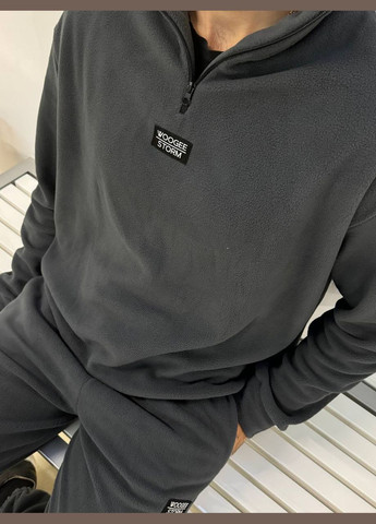 Темно-сірий зимній костюм чоловічий флісовий No Brand