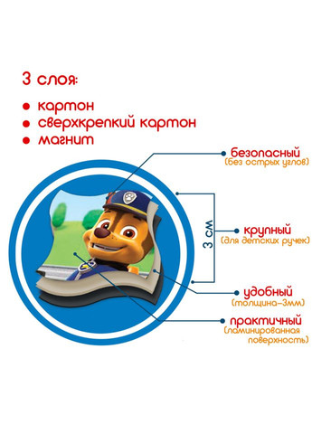 Детский набор магнитов Щенячий патруль "Вперед к приключениям" ML4034-34 35 шт MAGDUM (305314596)