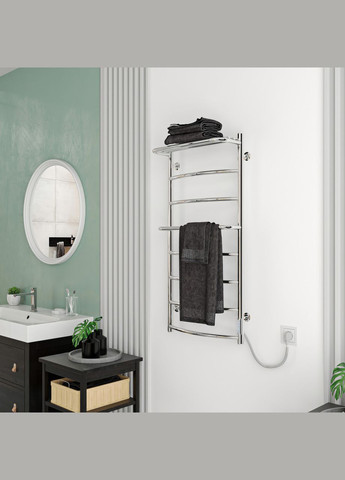 Полотенцесушитель Каскад с полкой 600х500/5 ER тайм. Kosser (358500704)