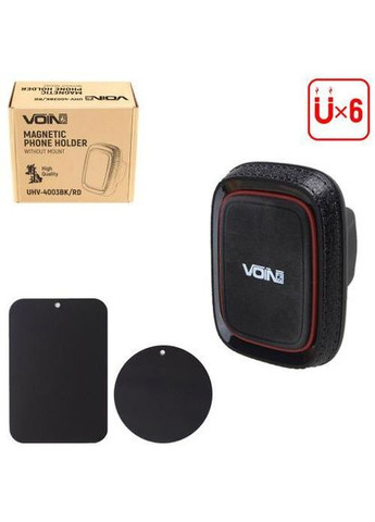 Держатель мобильного телефона UHV-4003BK/RD магнитный, без кронштейна VOIN (362606974)